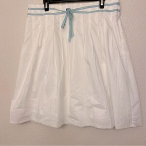 Old Navy vintage white lightweight Knee Length a line skirt beachy preppy 12
